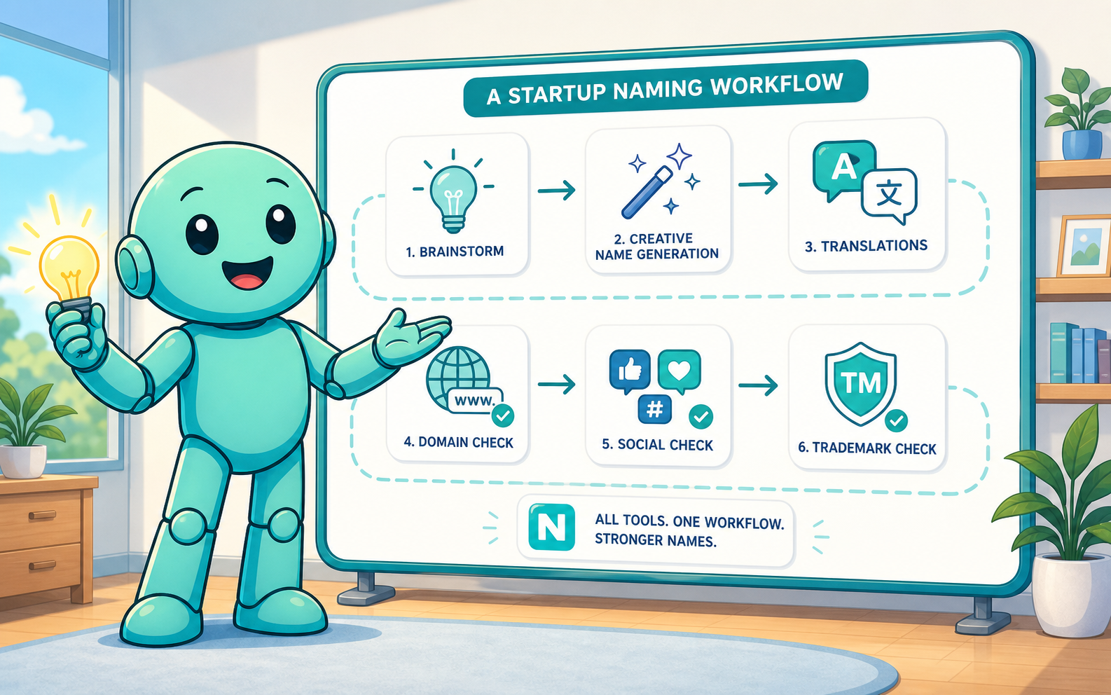 Startup naming workflow with Namero in Naming Toolbox